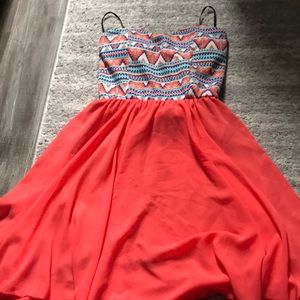 Tribal printed skater dress